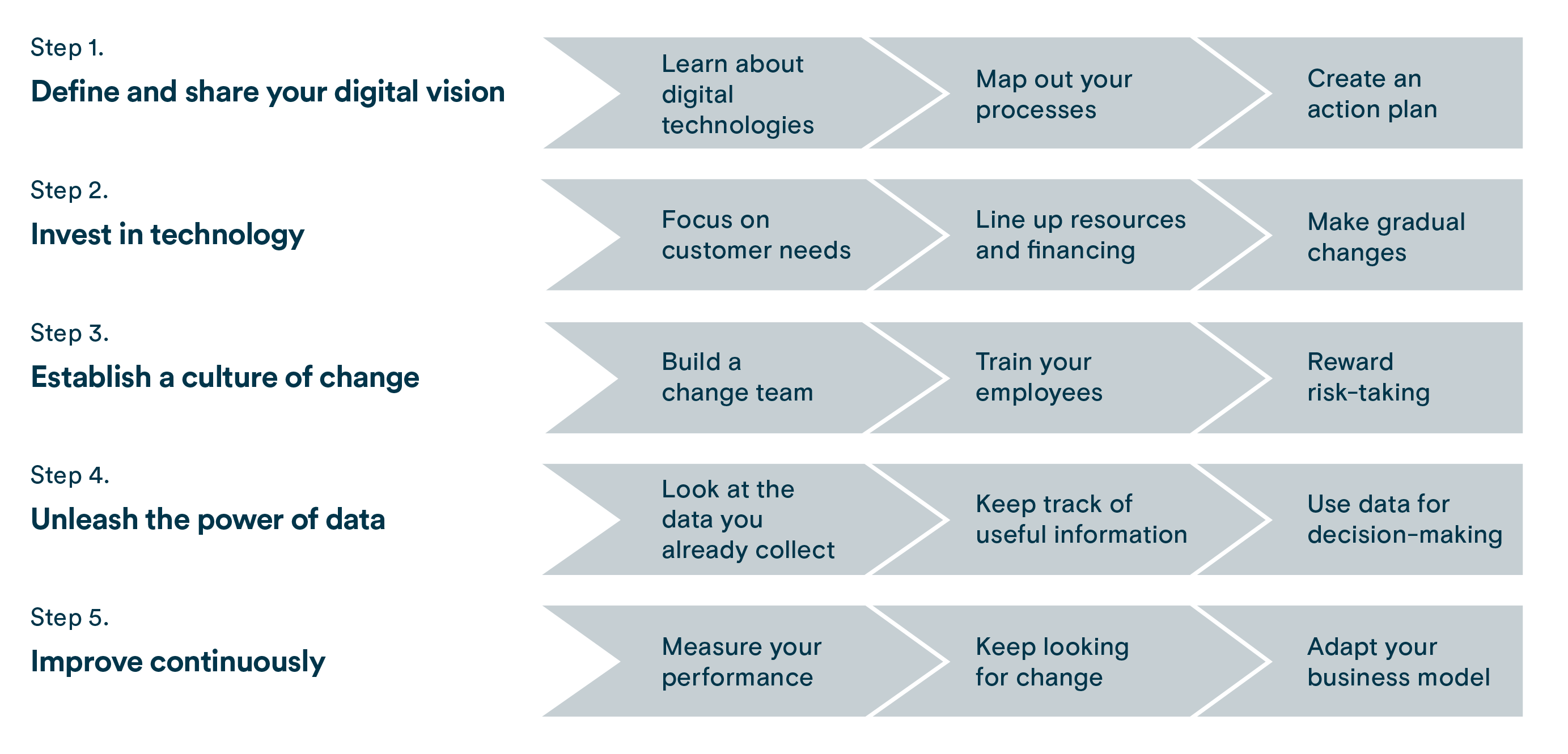 The five steps to digital maturity. Business Development Bank of Canada.