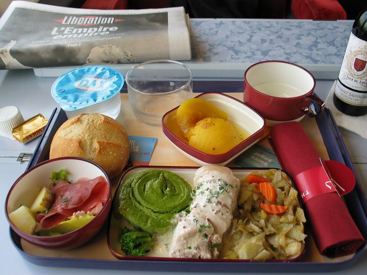 Repas à bord du Thalys.